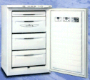 Congelatore Verticale Kelvinator KUF 120                               Capacit totale netta 96 litri-1 Compressore                              Spessore isolamento 60 mm                                                            Spie di funzionamento esterne-Termostato esterno                 Tasto congelamento rapido-Estetica bombata   