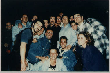 Luca Giabbani e altri fan con Bruce Springsteen
