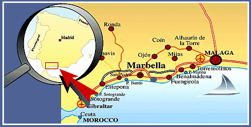 Mappa dell'Andalusia