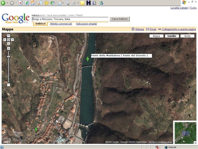 Ponte della Maddalena o del Diavolo -Borgo a Mozzano - Tutti i diritti riservati Google Maps