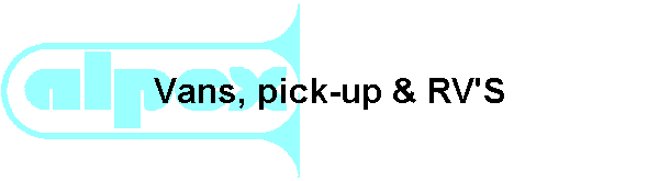 Vans, pick-up & RV'S