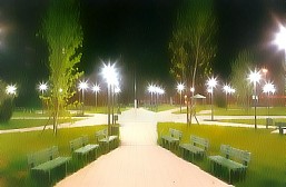 Foto notturna del Parco