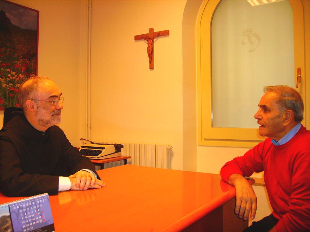 Antoni Canu amb Rector de Montserrat 24-11-07