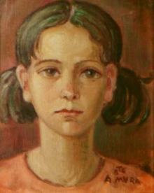 Viso di giovinetta, 1970 olio su tela cm 30x36