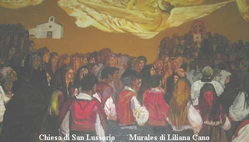 Chiesa di San Lussorio       Murales di Liliana Cano