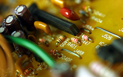 example of electronic circuits with one-line pins-IC