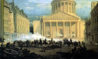 insurrezioni a Parigi1848 per l'abdicazione di Luigi Filippo