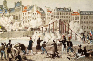 L'attacco all'Hotel de Ville durante la Rivoluzione del 1830