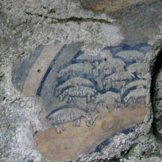Caria - Grotta di Santu Liu - Particolare dipinto (foto Salvatore Libertino)