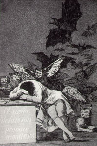 Francisco Goya: El sueño de la razón produce mostruos (1797-98) 
