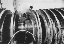 Campi-Fegino, Ansaldo, lavorazione rotore per turbine elettriche