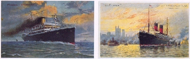 Cartoline di Compagnie di navigazione italiane e straniere