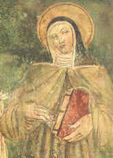 Affresco raffigurante Santa Filippa Mareri