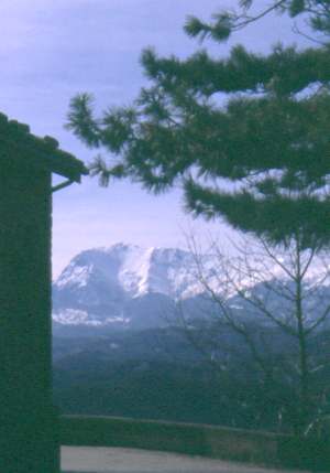 Mount Vettore seen from Castel San Pietro