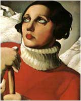 Tamara de Lempicka - Saint-Moritz (1929), particolare