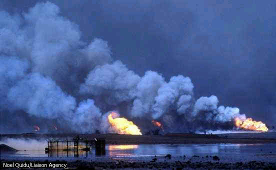 incendio pozzi in Kuwait