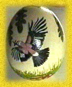 Ritratto di un'aquila su uovo.
