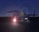 Aereo spia  ipersonico Aurora a terra , di notte