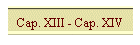 Cap. XIII - Cap. XIV