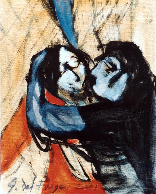 The kiss  cm 32x24 oil on cavas  2001