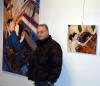 The artist Guido Del Fungo  in his Art Gallery in Florence