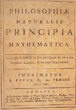 Newton, Philosophiae naturalis principia mathematica, edizione del 1687