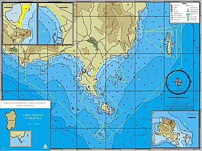 carta nautica dell'Area marina protetta di Capo Carbonara