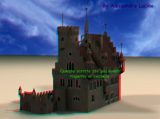 Castello con effetto 3D stereoscopico