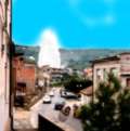 Splendida fontana, in via Oliveto, generata dalla rottura di un acquedotto. (Clicca per ingrandire)
