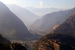 veduta della bassa Val d'Aosta