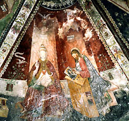 affreschi della chiesa di S.Croce: S.Gregorio e S.Luca