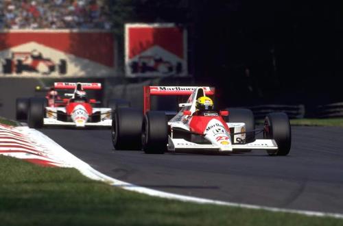 Senna conduce su Berger, monza '90