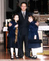 Il Prof. Michele Munno con le figlilette Antonella e Nicole