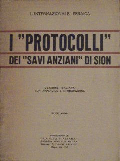 Giovanni Preziosi,I Protocolli dei Savi Anziani di Sion, 1938