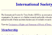Anteprima del sito dell'International Society for Twin Studies