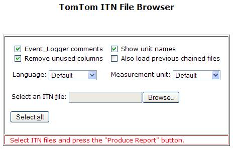 ItnBrowser input panel