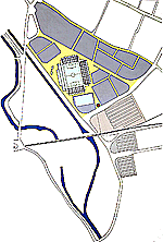 schema viabilistico dell'area dello stadio Menti