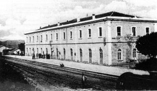 La stazione di G. Aranci nel 1900