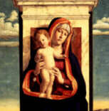 Particolare del Polittico di G.B. Cima da Conegliano: Madonna con Bambino (Chiesa Madre Santa Maria Maggiore)