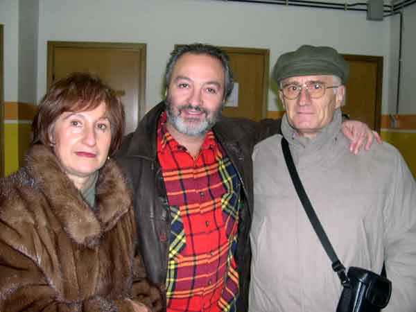 Ulderico Pesce, tra Rosanna Casalino e Tonino Labriola (Miglionico, Novembre 2004)
