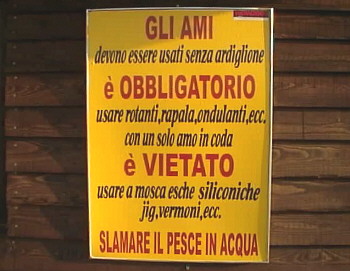 Il regolamento di pesca nel Lago S. Stefano in localit Badiali di Citt di Castello