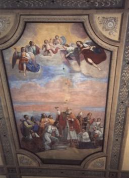 affresco del soffitto raffigurante il "Battesimo di Costantino"