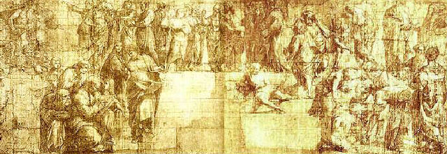 Raphael, Cartoon for the School of Athens, Ambrosiana Gallery, Milan, drawn 1510