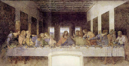 Leonardo da Vinci, The Last Supper (il Cenacolo), Santa Maria delle Grazie, Milan, painted 1495-99