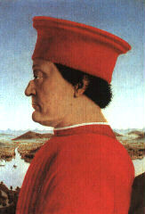 Piero della Francesca, Portrait of the Duke of Urbino, Uffizi Gallery, Florence, painted 1465