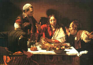 Caravaggio, Supper at Emmaus, National Gallery, London, painted 1601