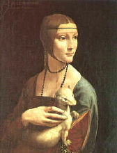 Leonardo da Vinci, Portrait of Cecilia Gallerani (The Lady with an Ermine), Krakow, Poland, painted c. 1483
