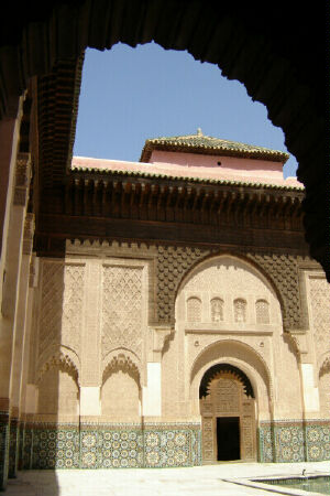 Marrakech - Ben Youssef Medersa, courtyard