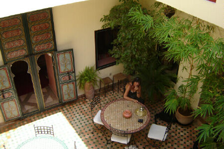 Marrakech - the courtyard of the Riad Julia