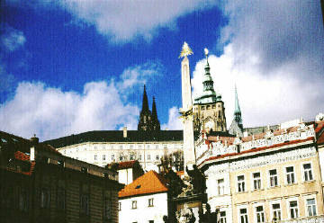 Prague, Malostrana, looking up towards cathedral